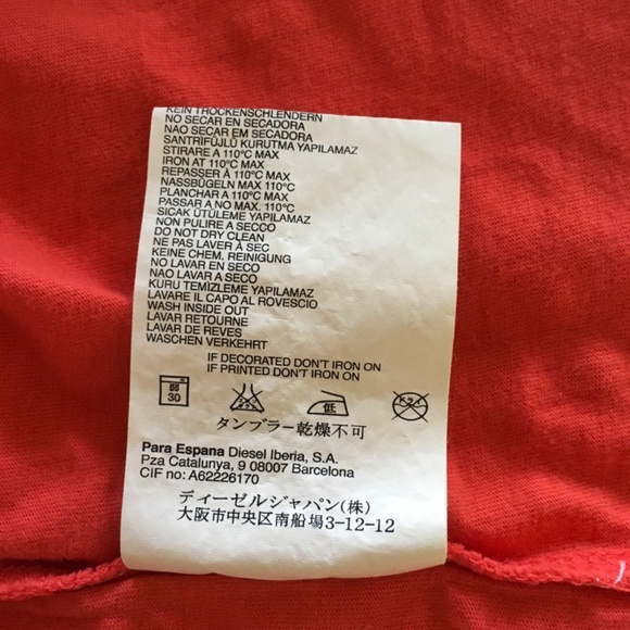 VTG Diesel Coral Spell Out Graphic All Over Print T-Shirt Womens Sz L Y2K - Picture 11 of 13